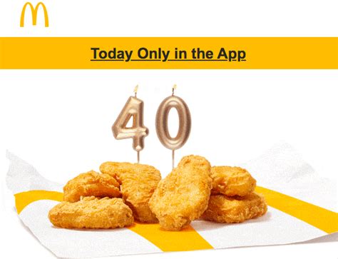 Free 6 Piece Mcnuggets No Purch Necessary Today Only