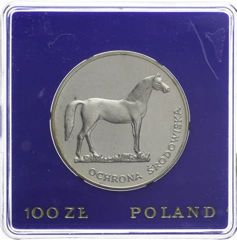 Polen Volksrepublik Zloty Mw Umweltschutz Pferd Proof Ma