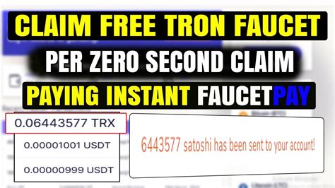 Per Zero Second Free Claim Highest Paying Crypto Faucet Earn Free