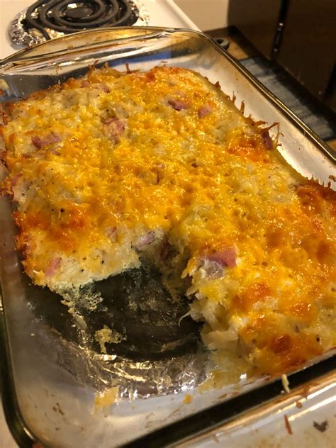 Ham And Cheese Hash Brown Casserole • Delish Club