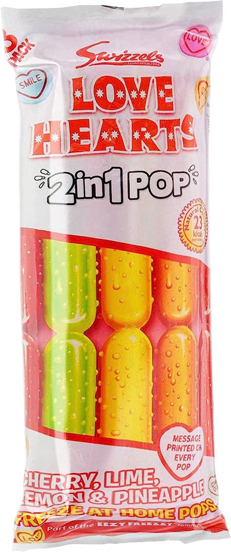 Swizzels Love Hearts 2 In 1 Pop 600ml Pack Of 8 Uk Grocery