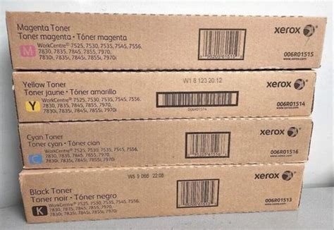 Genuine Xerox Workcentre 7830783578457855 Cmyk Toner Cartridge Set