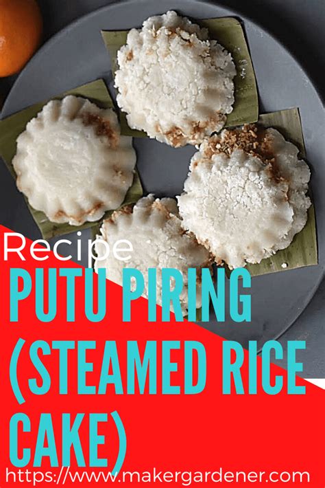 Putu piring snack homemade recipe - Maker gardener