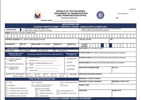 Lto Apl Form Pdf Download Newstogov