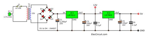 5v Dual Power Supply Circuit Diagram Circuit Diagram