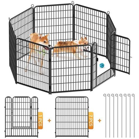 Parc Enclos Pour Chiens Panneaux En M Tal Pour Chiots Chiens