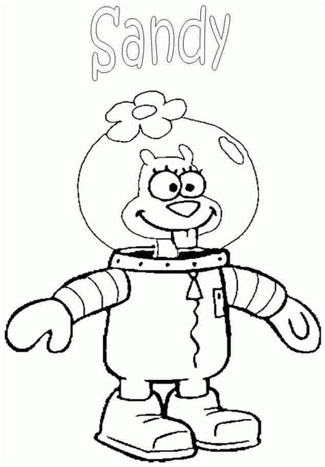 Sandy Coloring Cheeks Spongebob Pages Bob Squarepants Color Cartoon 9380 The Best Porn Website