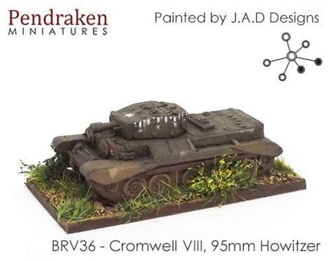 Pendraken 10mm WWII British Cromwell VIII 95mm Howitzer