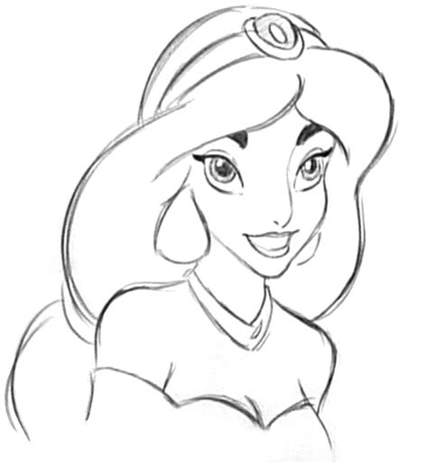 Jasmine Sketch - Disney Sketches Fan Art (36336838) - Fanpop