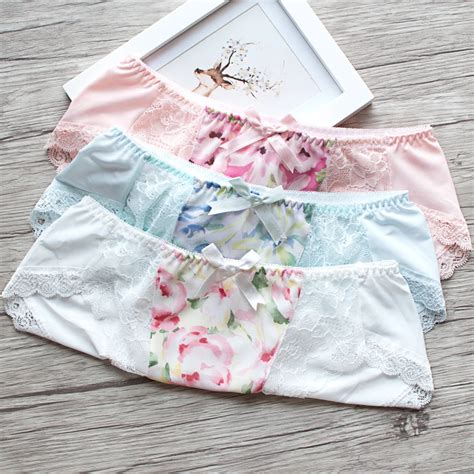 Lovely Milk Silk Underwear Chiffon Princess Sweet Lace Butterfly Knot