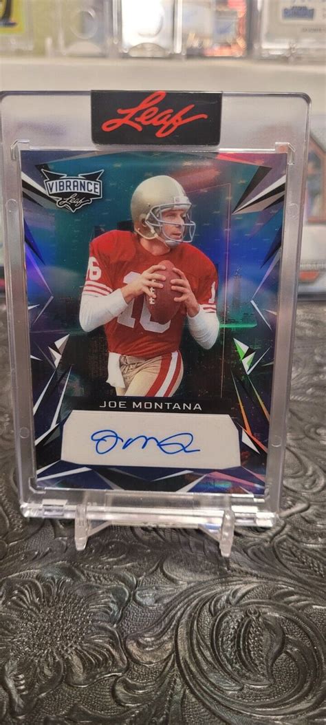 Leaf Vibrance Joe Montana Autograph Card Ba Jm Ebay