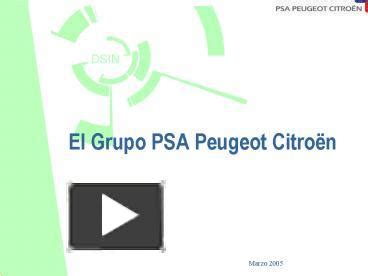 PPT El Grupo PSA Peugeot Citro PowerPoint Presentation Free To