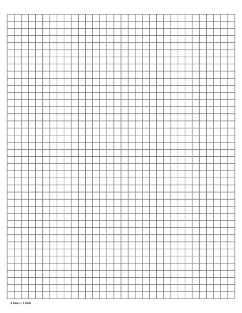 Perfectly Scaled And Precise Printable Graph Paper 1 4 Inch Etsy