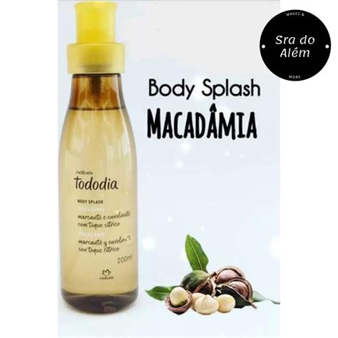 Perfume Body Splash Desodorante Colonia Feminino Tododia Macadamia