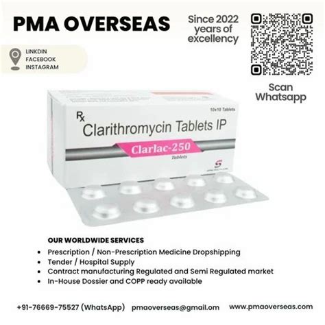 Clarithromycin Mg Tablets At Rs Box Antibacterial Drugs In