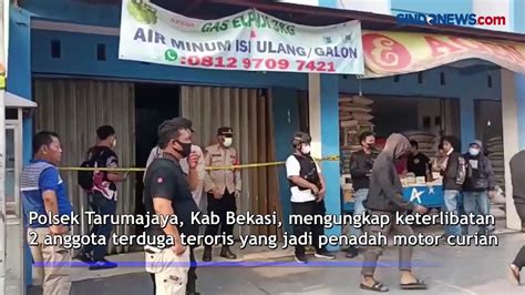 2 Orang Terduga Teroris Jadi Penadah Motor Curian Di Bekasi Video