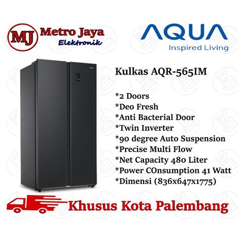 Jual Aqua Kulkas Side By Side Pintu Aqr Im Gb L Garansi