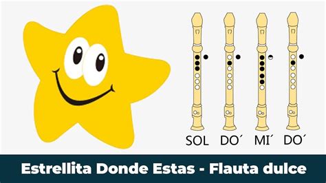 Estrellita Donde Estas En Flauta Dulce Con NOTAS Animadas Faciles Y