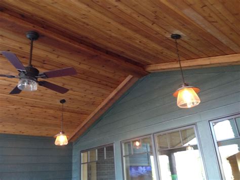 Covered Patio Lighting with Ceiling Fan