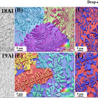 The Microstructural Features Of As Cast 18Al And 19 Al EHEAs A C SEM