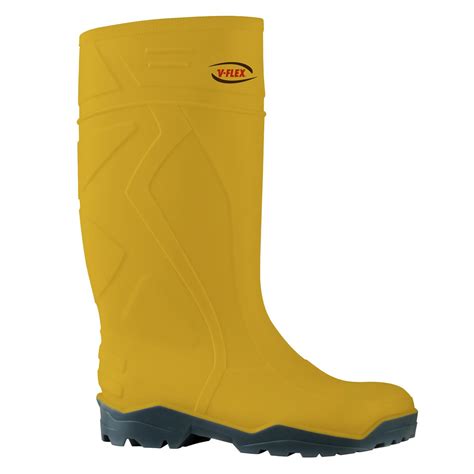 Ripley Bota Pvc Punta De Acero Amarilla Para Lluvia