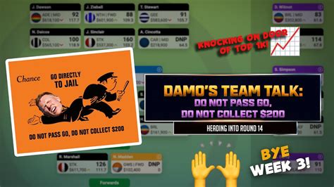 SuperCoach Edge 2023 Damos Team Talk Round 14 Do Not Pass Go