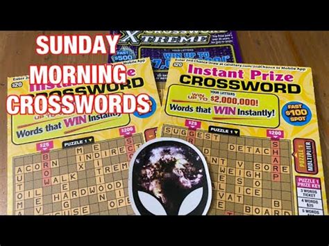 Sunday Morning Crosswords California Lottery Scratchers Youtube