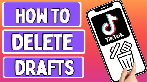 How To Delete Drafts On TikTok IPhone YouTube