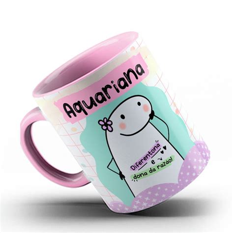 Caneca Xicara Flork Signo Aquariana Aqu Rio Elo