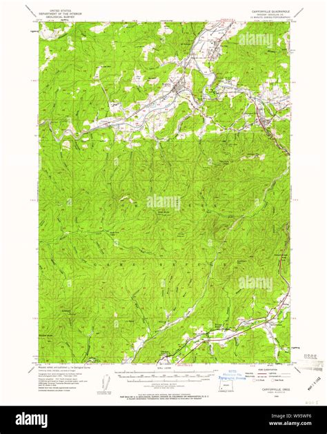 Map Of Canyonville Cut Out Stock Images And Pictures Alamy