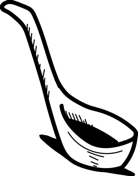 Drawing of a ladle, illustration, vector on white background. 13475578 ...