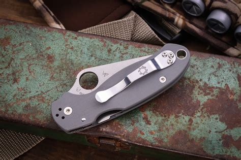 Spyderco Para 3 Knife Gray G10 3 Maxamet Stonewash C223gpdgy Preowned