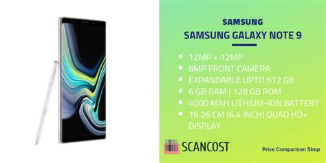 Samsung Galaxy Note 9 Specs And Features | SCANCOST