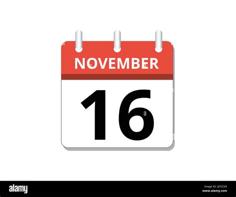 November Th Calendar Icon Vector Concept Of Schedule Business And