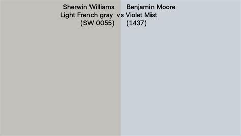 Sherwin Williams Light French Gray Sw 0055 Vs Benjamin Moore Violet