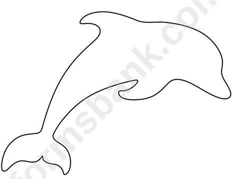 A4 Dolphin Template Printable Pdf Download