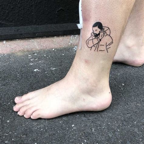 Drake by tattooist yeahdope - Tattoogrid.net | Leg tattoos, Ankle ...