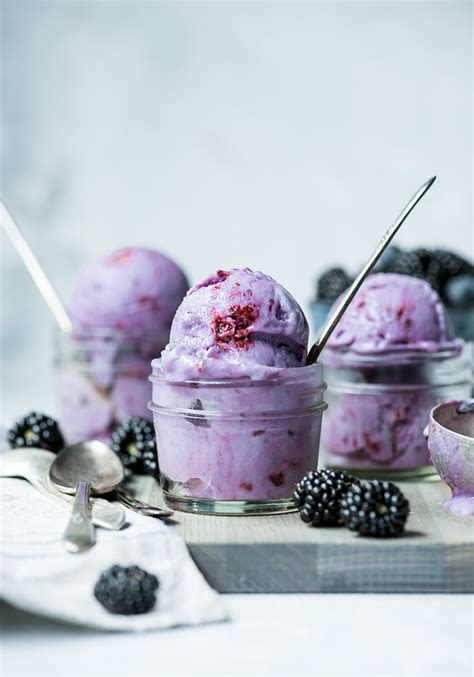 Purple Sweet Potato Ice Cream with Blackberry Swirl | Nosh and Nourish