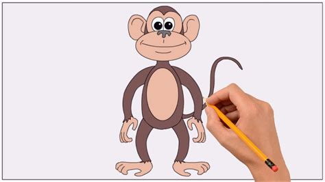 Cute Easy Monkey Drawing For Kids - Goimages Today