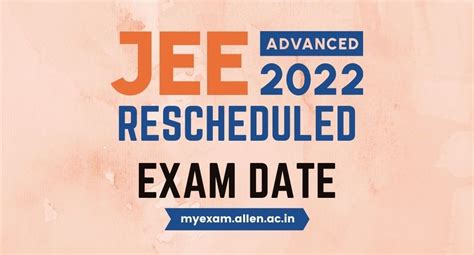 Jee Advanced Rescheduling The Dates Archives My Exam Edublog