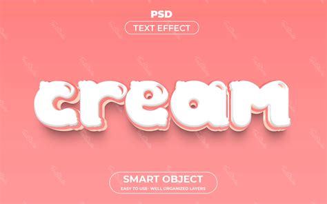 Cream Monster Kids 3d Text Effect Photoshop Premium Psd File