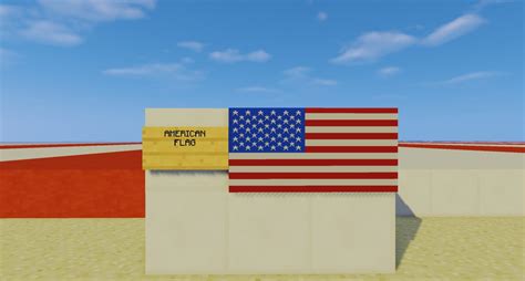 US American Flag For Item Frame Graphic Design. Minecraft Map