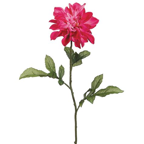 29 Silk Dahlia Flower Spray 2 Tone Cerise Dahlia Stem — Silks Are