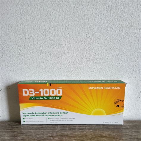 Jual Vitamin D3 1000 IU Box Isi 30 Tab Pyridam Shopee Indonesia