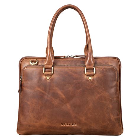 STILORD Joanna Laptoptasche Damen Elegant Leder Businesstasche STILORD