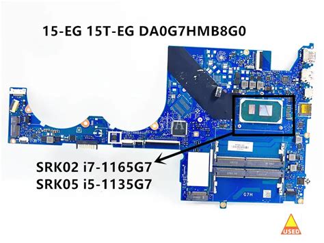 DA0G7HMB8G0 FOR HP Pavilion 15 EG 15T EG Laptop Motherboard With M16349