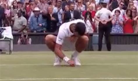 Video Novak Djokovic Eats Grass After Winning Wimbledon