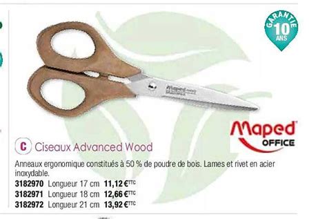 Promo Ciseaux Advanced Wood Maped Office Chez Plein Ciel ICatalogue Fr