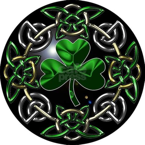 Celtic St Patricks Day Circle Sticker Rectangle St Patricks Day