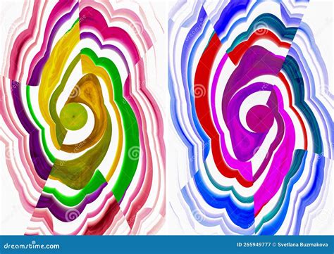 Onde Colorate Ondulate Si Differenziano Dai Cerchi Verdi E Magenta Su